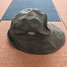 Mens Grundens Nylon and PVC Foul Weather Rain Hat Green Large Portugal X8c