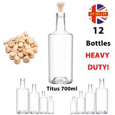 12 Glass Bottles T Cork 500ml