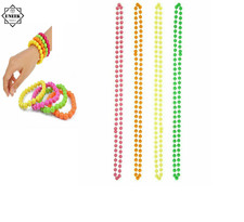 80s NECKLACE BRACELET SET NEON