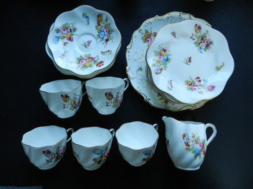 Antique coalport tea set - antique,