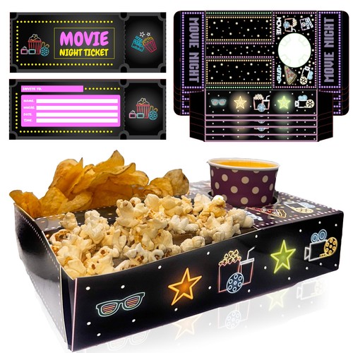 10x movie night snack tray - 10x, –