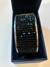 Swarovski - Black crystal bangle - Boxed