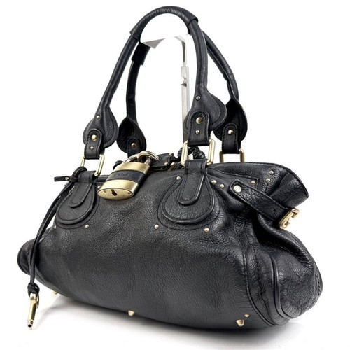Chloe paddington black leather - paddington,