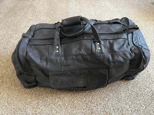 Vintage genuine leather duffle - vintage,
