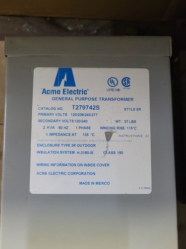 Acme electric t279742s - electric,