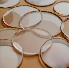 Clear plastic disc-laser cut