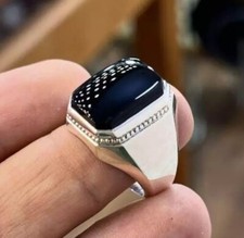 Yemeni Aqeeq Ring For Men, 925