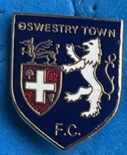 Oswestry town enamel - enamel, lapel