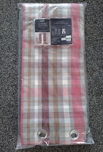 Dunelm kempton check raspberry - dunelm,