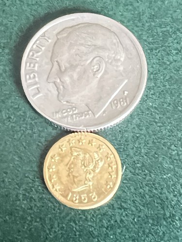 1853 california gold round - california,