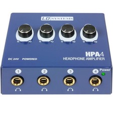 LD Systems HPA 4 Headphone Amplifier 4 Channel Stereo 1/4" TRS Jack RCA Output
