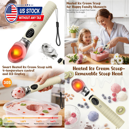 Electric heated ice cream - electric,