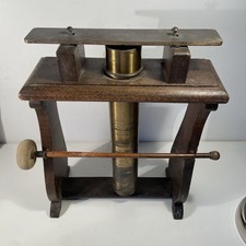 Antique Vintage Brass & Wood Tabletop Xylophone Style Dinner Gong + Striker