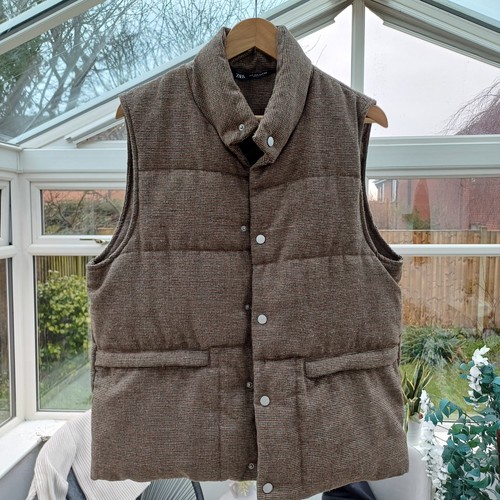 Zara mens medium gilet puffer - gilet,