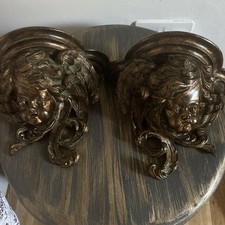 Antique vintage ? Wall Brackets with Cherubs Angels beautiful Home Decor