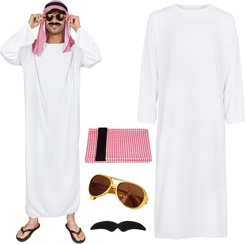 Arab sheik costume men 10pcs - arab,