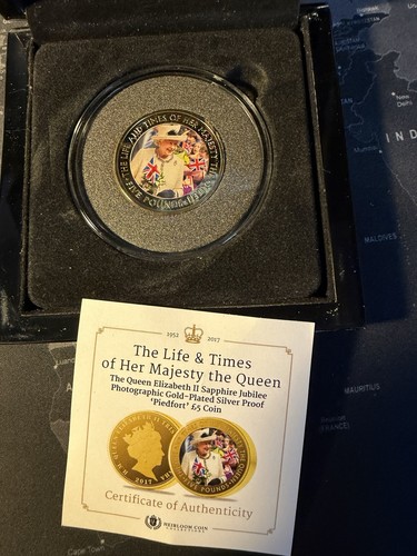 Silver proof pound - 5, coin