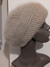 Reversible Angora Beige Hat