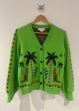 Never Fully Dressed ‘Running Wild’ Knit Cardigan  Green  Size Small (8-10) 