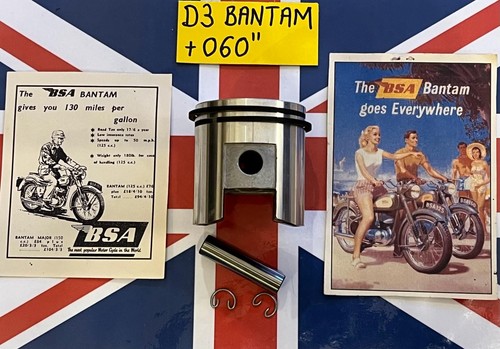 Bsa bantam piston - d3, complete