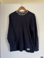 Vintage Tommy Hilfiger Denim Long Sleeve Top With Neck Detail Men’s Medium