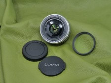 #1920 Panasonic Lumix G 20mm f1.7 Lens RARE in SILVER finish