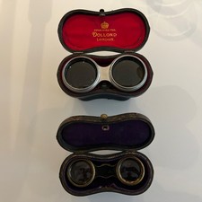 Pair Vintage Opera Glasses In Original Pouches Dolland London Rare ! 