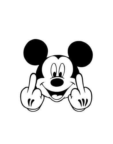Funny mickey rude mouse - 4”,