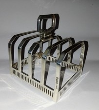 Antique Victorian 1900 Sterling Silver Small Toast Rack 77.38g Mappin & Webb