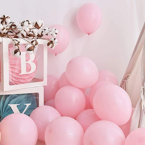 Pastel pink latex balloons - pink, 12