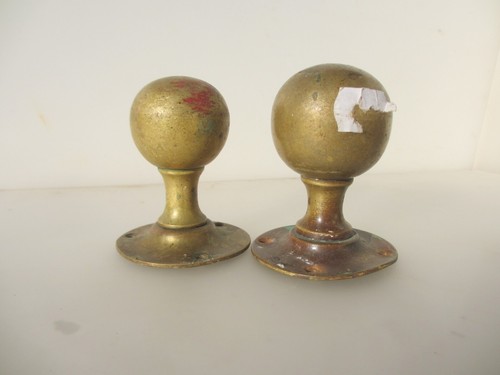 Antique brass door - antique, knobs