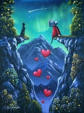 Scott Bateman original signed painting whimsical canvas art