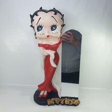 Large 21" Betty Boop Figurine w/ Mirror  Original Condition 1950s 60s Red Dress