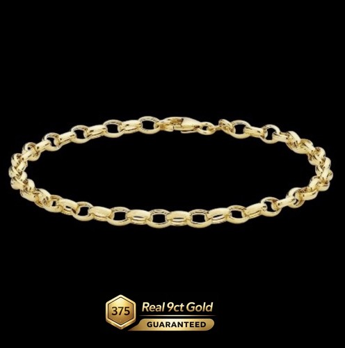 9ct oval belcher bracelet - 9ct,