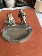 Small Metal Pin Tray With Sailor And Boat Bargain 