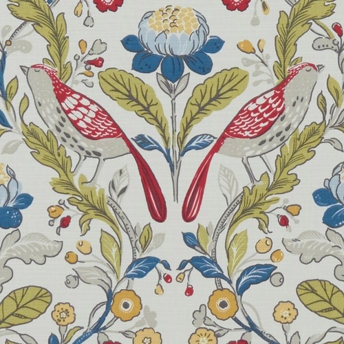 Orchard birds rouge - cotton, pvc