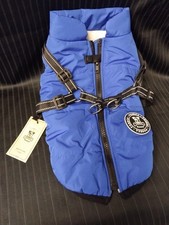Poseca Blue Fleece Lined Dog Coat/Harness - Size Small - BNWT
