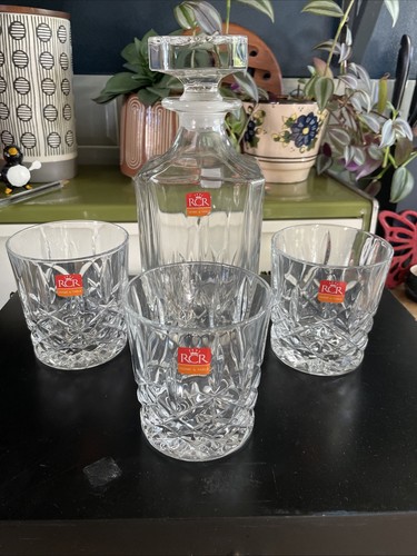 Vintage rcr crystal whisky set - vintage,