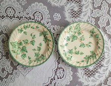 Pair 2 x BHS Country Vine Green Ivy Side Plates Vintage Tea Plates 2 available 