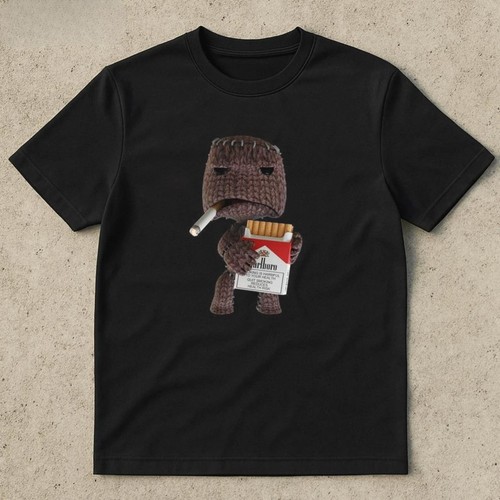 Sackboy smoking unisex - sackboy, tee