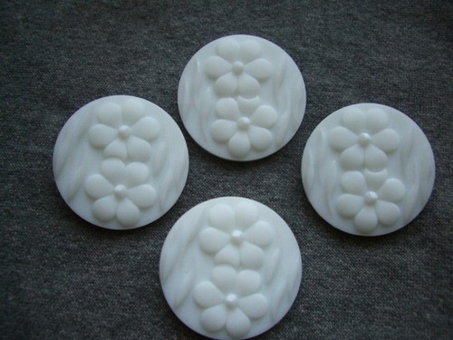 White floral design raised - floral, design,