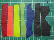 7 pcs Rainbow bundle of leather/suede scraps - ZX012