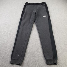 Nike Mens Joggers XS Grey Black Hybrid Fleece Pants Gym Training Bottoms Adult