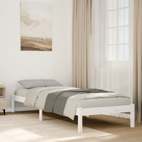 Bed frame white 100x220 - bed,