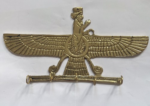Brass wall key holder - brass,