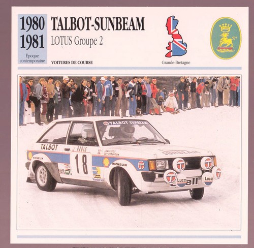 1980 1981 talbot sunbeam lotus - 1980-1981,