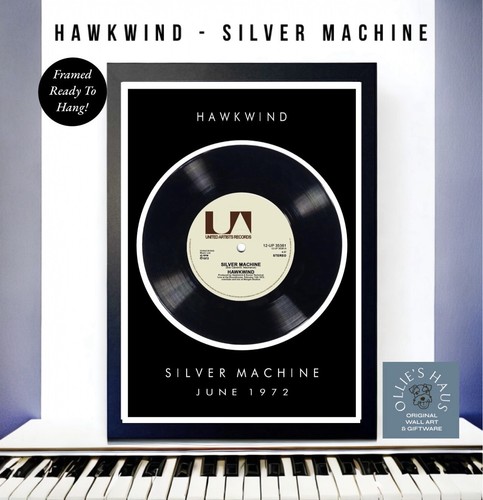 Hawkwind silver machine framed - silver,