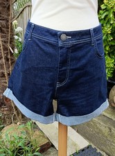 Scamp & Dude Dark Blue Denim Shorts Size 16 With Pockets