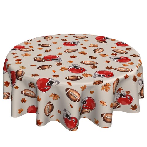 Football table cloth - cloth, round