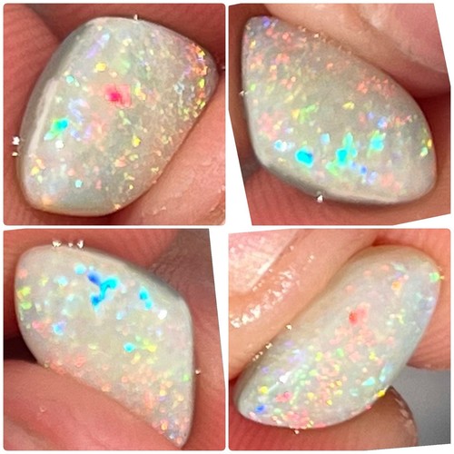 Solid opal polished lightning - opal,